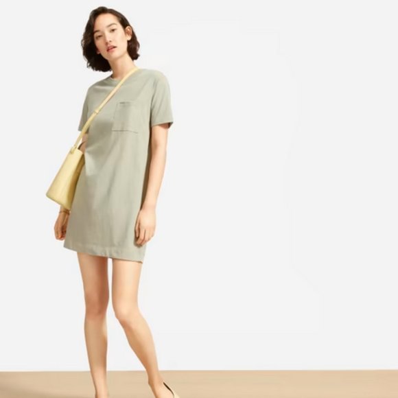 Everlane The Weekend Tee Dress Artichoke Size XXS - Picture 1 of 3